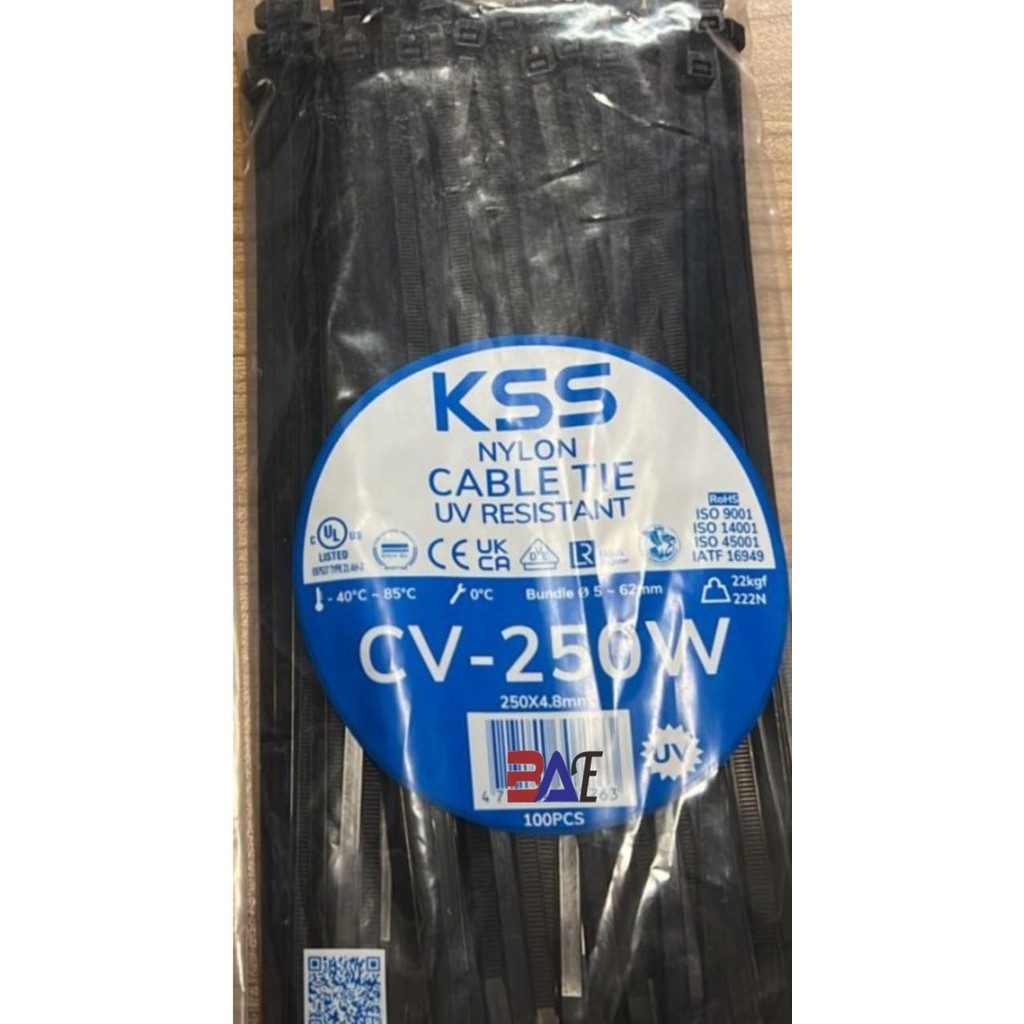 

KABEL TIES KSS UV RESISTANCE CV 250 x 4.8mm