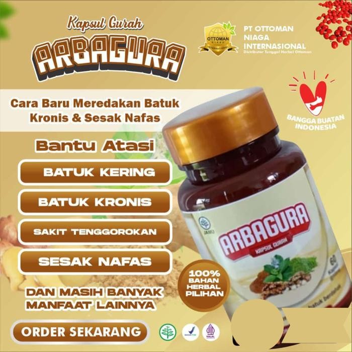 

Arbagura Kapsul Herbal Gurah Original Atasi Batuk & Pernafasan Herbal Organik Ampuh