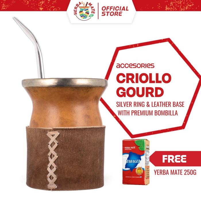 

Yerba Mate Gourd Criollo Silver Straw & Yerba Mate 250g