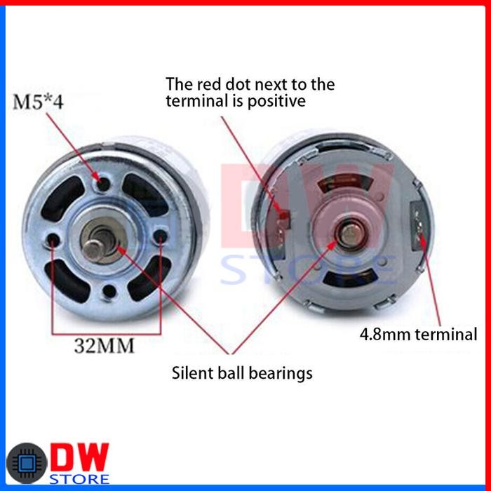 Dinamo DC Motor RS-997 997 12V-36V High Speed RPM Power Torque 340W