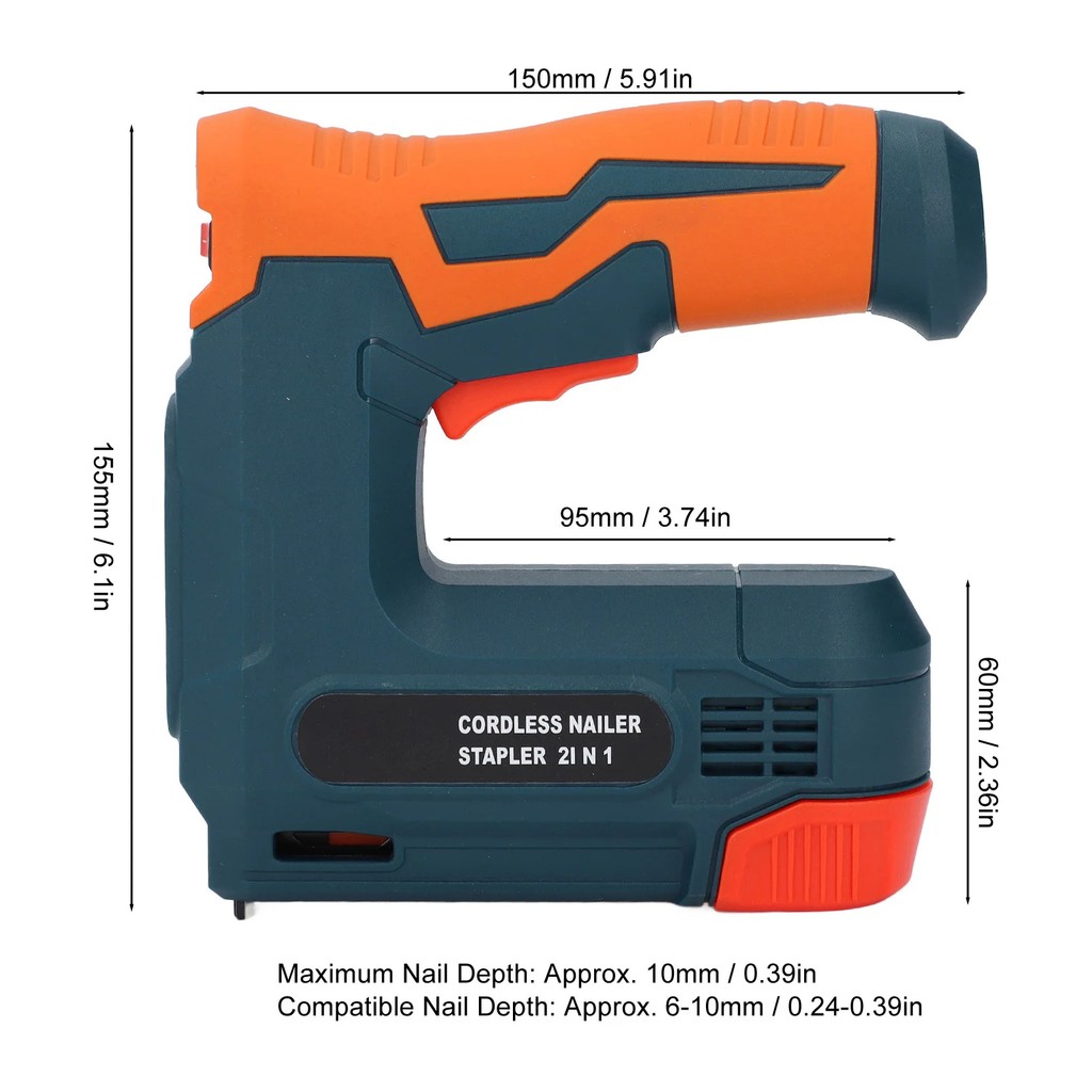 Cordless Electric Nail Gun For Woodworking Tool Electric Staple Gun Portable Usb Charging Battery