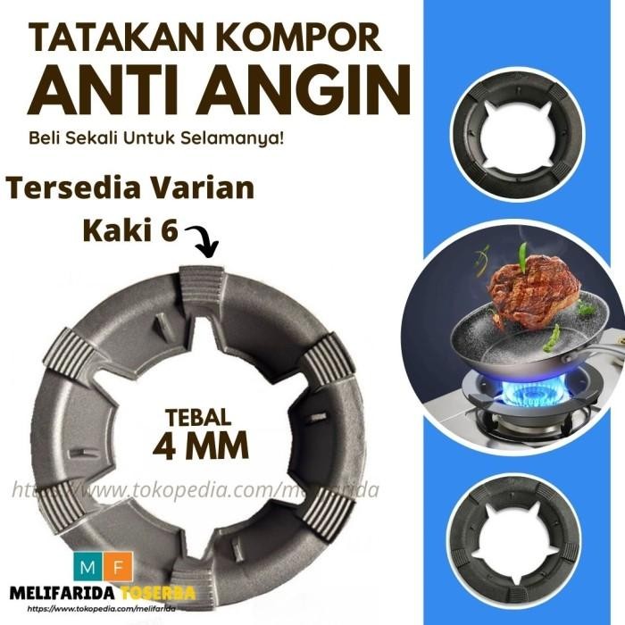 Tatakan Dudukan Kompor Gas Universal Anti Angin Bahan Besi
