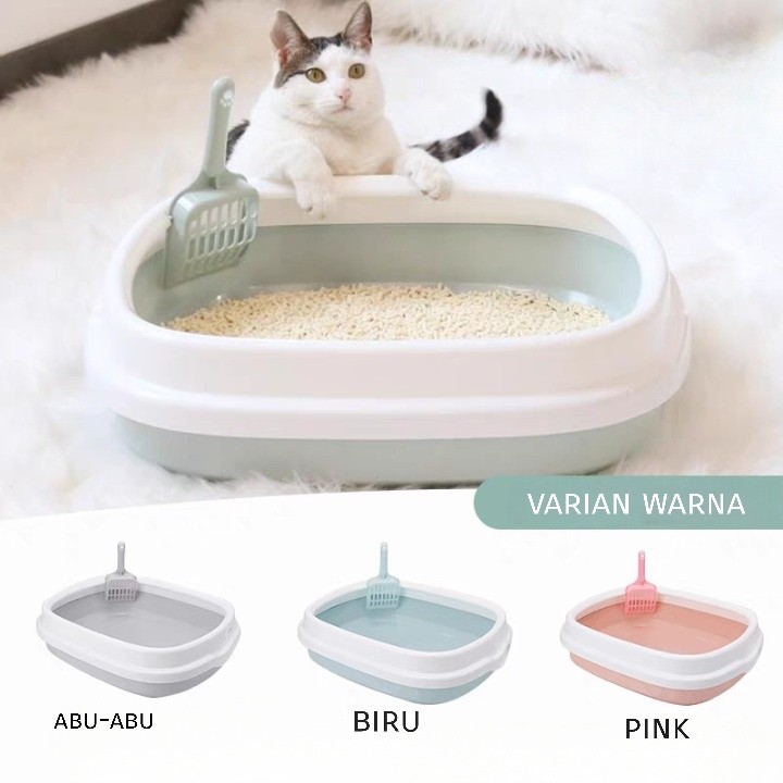 CHOBEST Cat Litter Box Free sekop Ukuran Besar Tempat Buang Air Kucing CW 03 Toilet Kucing Anti