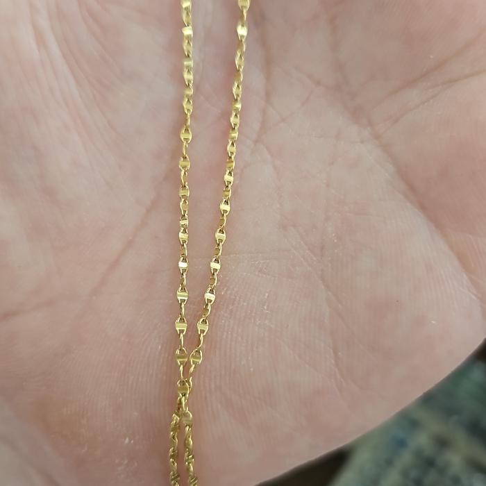 Outsy- Kalung Ubs Polos Pendek Tipis Ringan Murah Emas Asli 420 42% 9K Muda