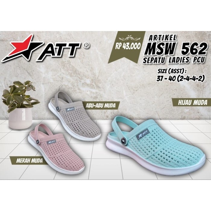 SANDAL SEPATU WANITA FULL KARET MERK ATT