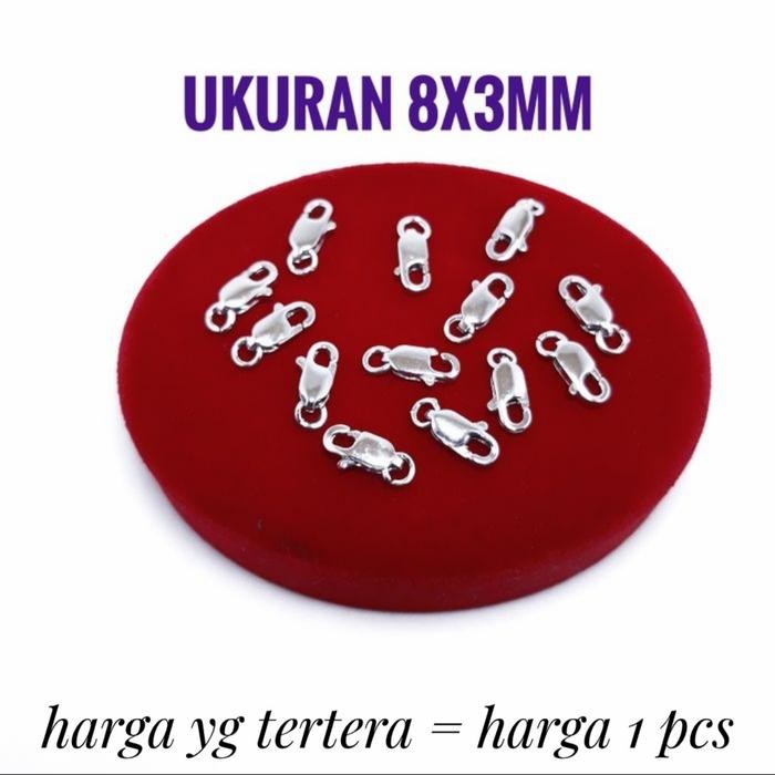 Outsy- Pengait Kalung Gelang /Kunci Kalung Gelang/Kait Kalung Gelang Perak