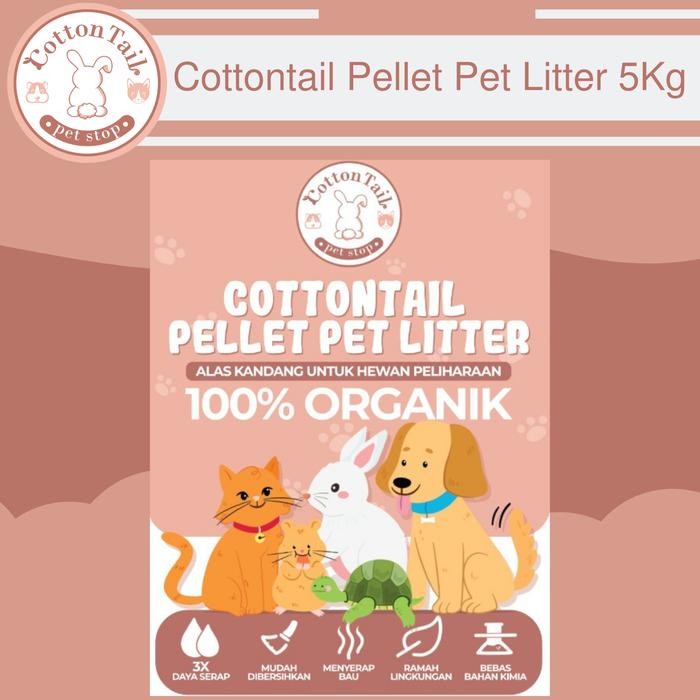 Cottontail Pellet Pet Litter - Wood Cottontail Pellet Pet Litter 5Kg