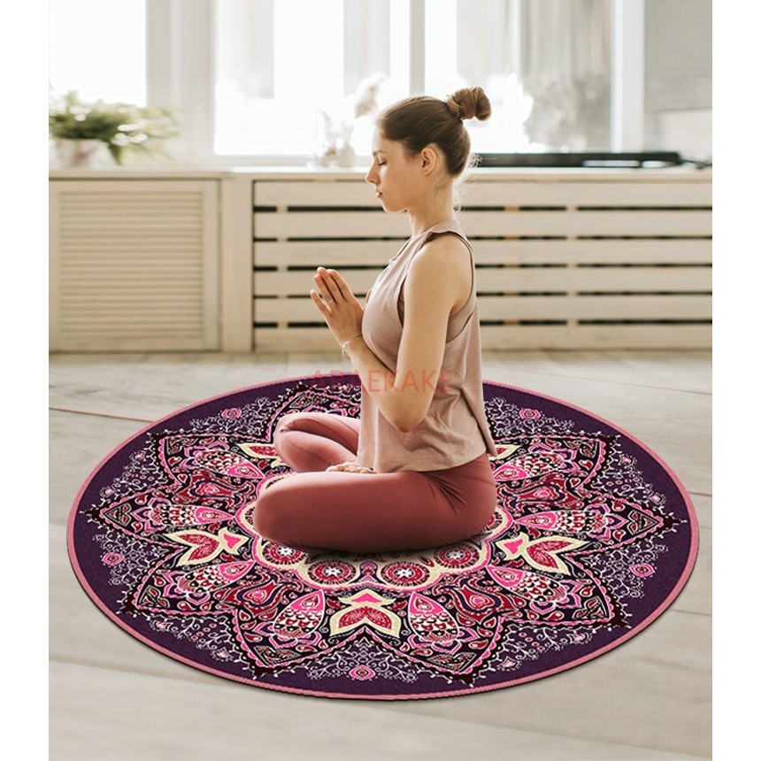 Natural rubber circular yoga mat  meditation mat  meditation mat  meditation mat  fitness dance mat