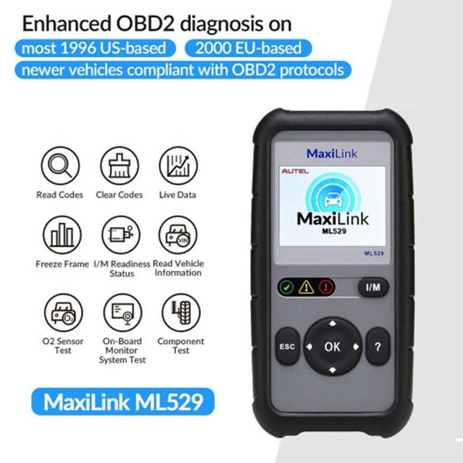 Autel Maxilink ML529 OBD2 Scanner with Full OBD2 Functions Upgraded