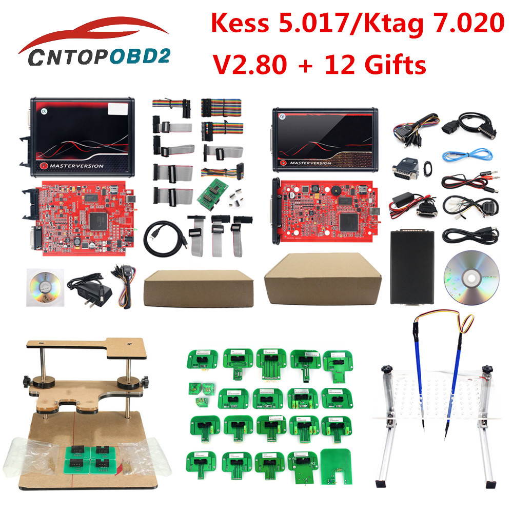 2022 2.80 EU Red Kess V5.017 KTAG V7.020 4 LED 2.25 SW Online KESS