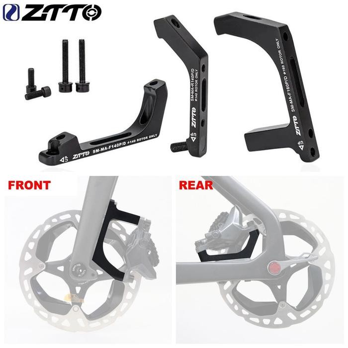 ZTTO Adaptor Kaliper Disc Brake Flat Mount 140 160 Sepeda RB Gravel