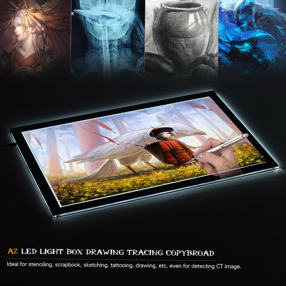 

A2 Led Light Box Drawing Tracing Tracer Copy Board Table Pad Panel Copyboard With Memory Function