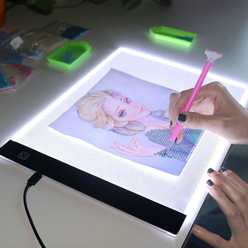 

A4 Led Light Pad For Diamond Painting Usb Powered Light Board Kit Digital Graphics Tablet For