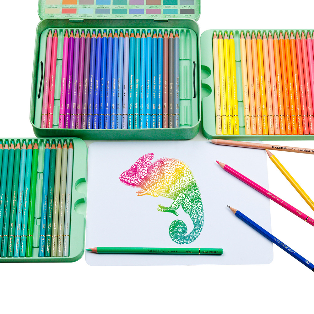

Kalour 72 Piece Macaron Colored Pencils Set Iron Gift Box Soft Wood Drawing Pencil Set For Artist