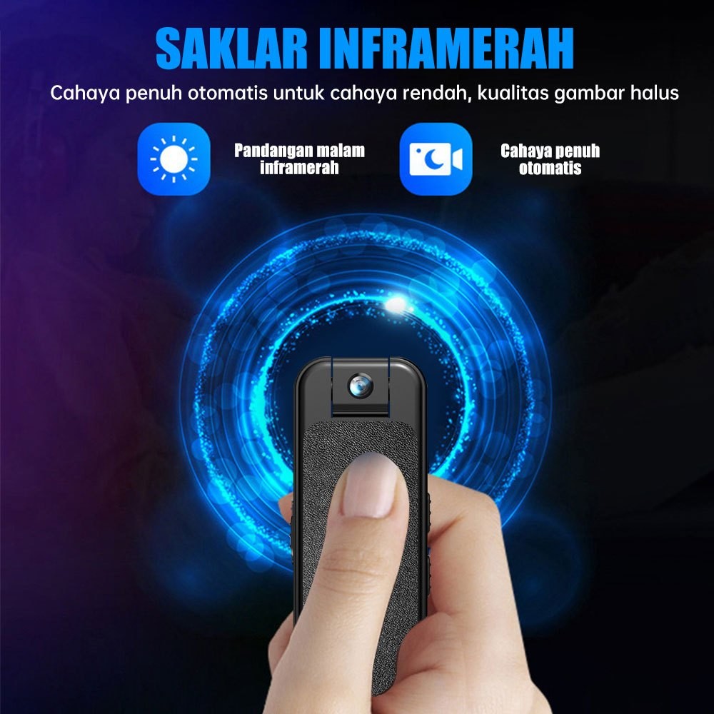 Zenor Mini Kamera CCTV HD 1920P 180 dengan Desain Magnetik, Kamera Dash Cam untuk Motor dan Sepeda,