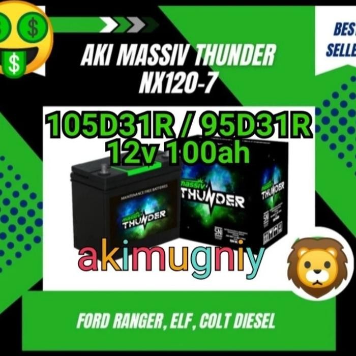aki 95d31r mf 105d31r nx120-7 12v 100ah gs yuasa incoe aki kering