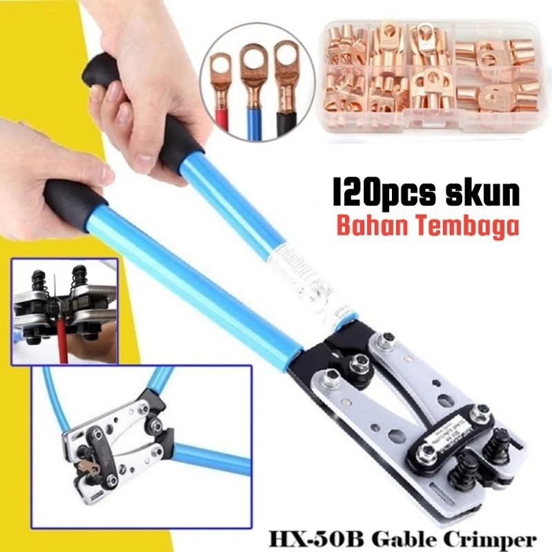 Tang Crimping Skun Connector Tembaga Kabel Bodi Kelistrikan Mobil Motor