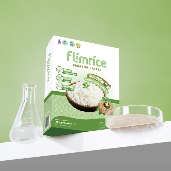 

FLIMRICE BERAS SHIRATAKI BERAS DIET - 1 BOX ISI 7 SACHET NASI