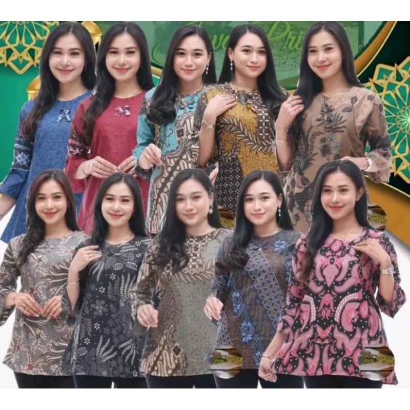 Diskont Batik Wanita Cewek Remaja Atasan Blus Murah