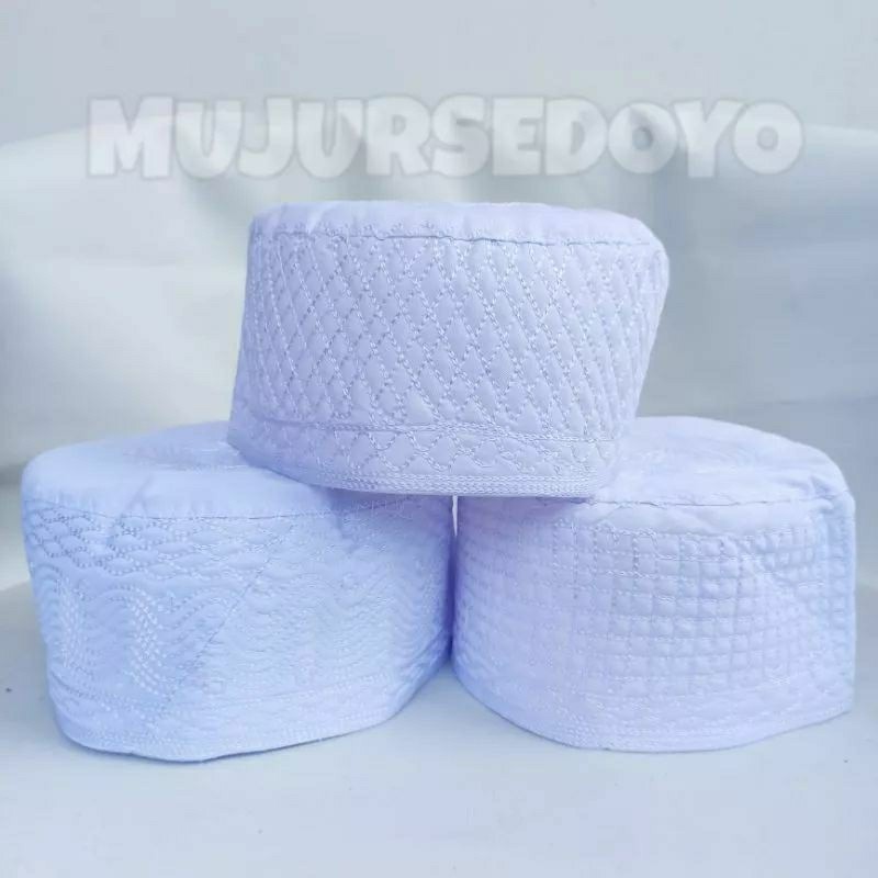 Diskont Kopiah Tinggi 10 Madinah Peci Putih Songkok Haji Kopiah Dewasa