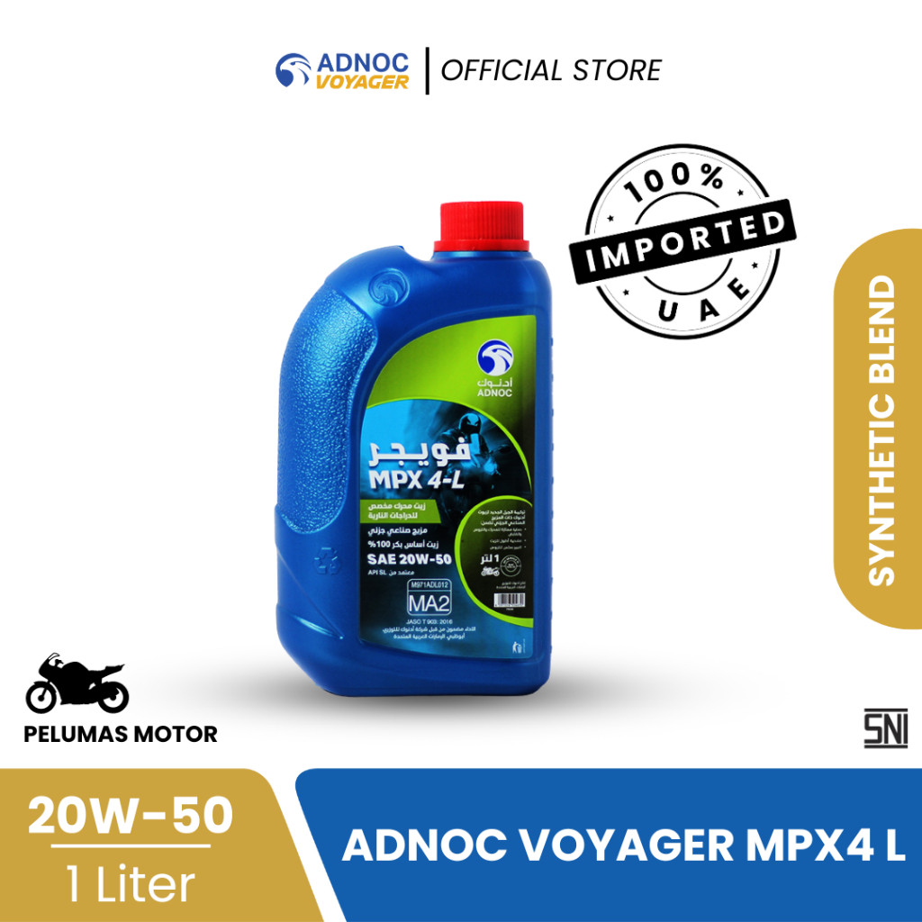 Oli Motor ADNOC Voyager MPX 4-L 20W50 Semi Synthetic - 1 Liter