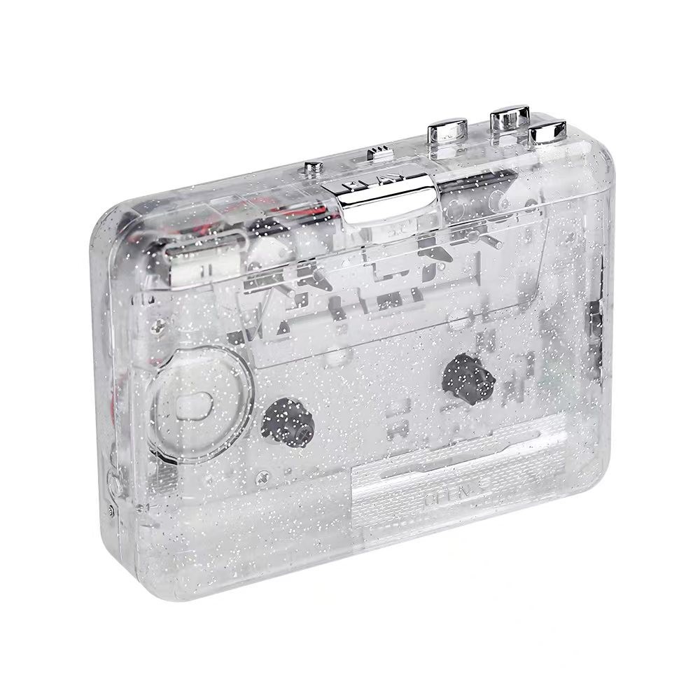 USB Tape Player Full Transparent Case Cassette Player USB Type-C Cassette To MP3 Format Tape Player