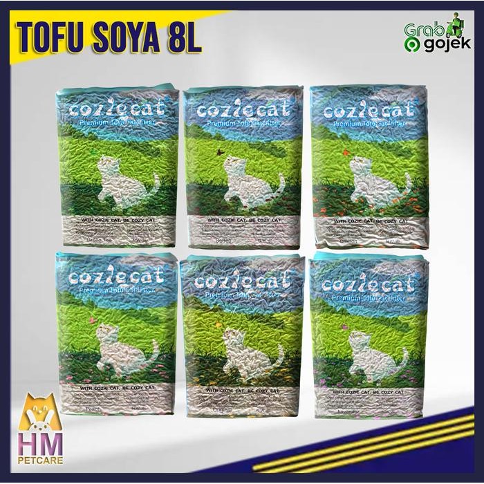 COZIE CAT Pasir Soya Tofu 8 Liter Cozie Cat Premium Tofu Soya 8L