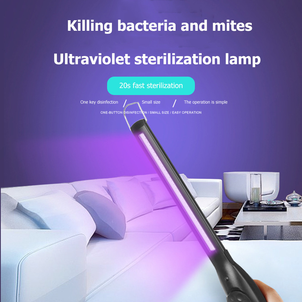 LED Portable UV Sterilizer 30 Led Beads Handheld Germicidal Lamp UV Light Sanitizer Ultraviolet Germ