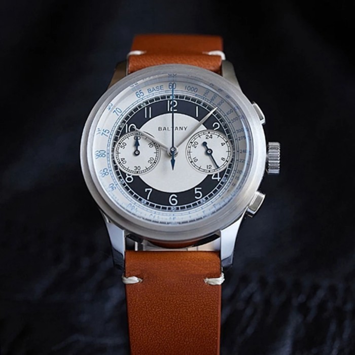 Baltany Military Watch Vintage Pilot Chronograph Watch 39mm Sports