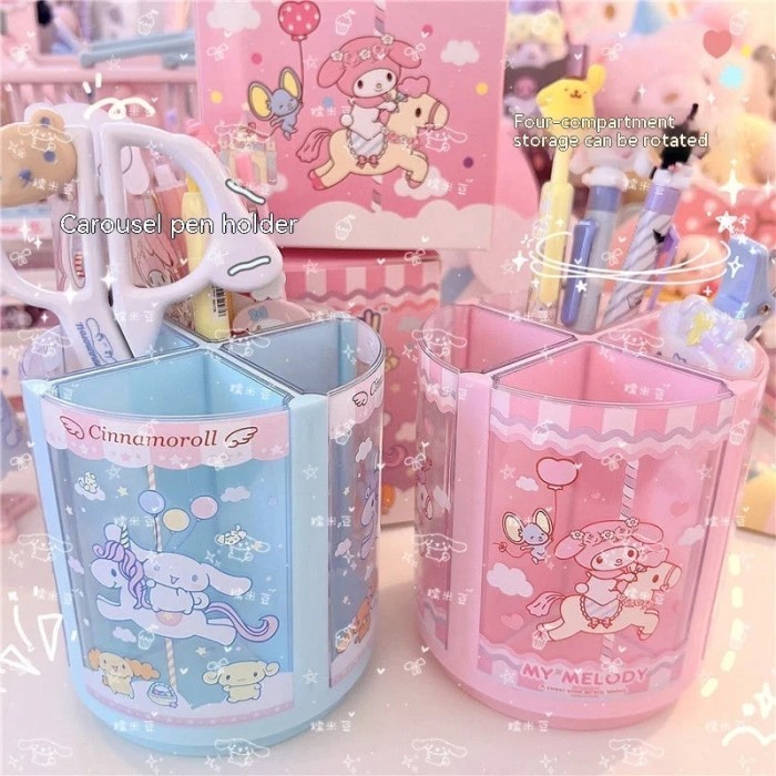 Sanrio Yugui Dog My Melody Desktop Rotary Pen Holder Stationery