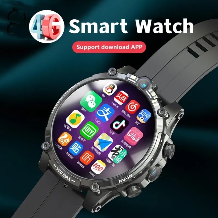 V20max Smart Watch 4gb+128gb Men Dual Camera Hd Video Call Watch Wifi