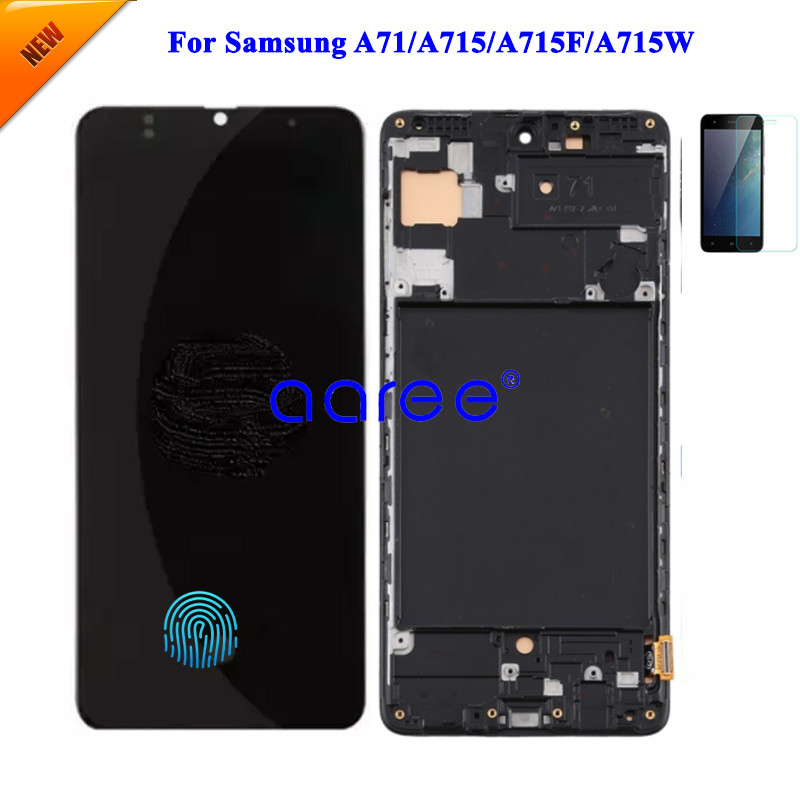 AMOMLED OLED  LCD  For Samsung A71 2020 A715 LCD A715F lcd For Samsung A715 A715F  LCD Screen Touch 