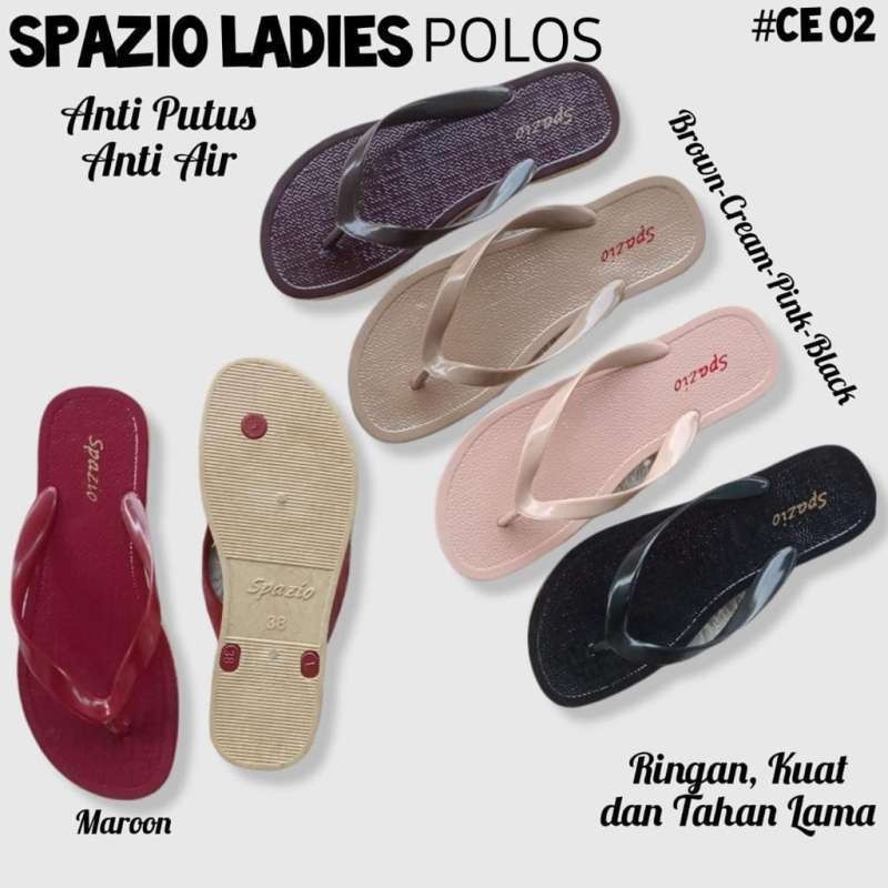 VIRAL SANDAL JAPIT KARET WANITA SPAZIO POLOS SPAZIO 2001 MOTIF KELINCI/SANDAL CEWEK KARET FLIP FLOP