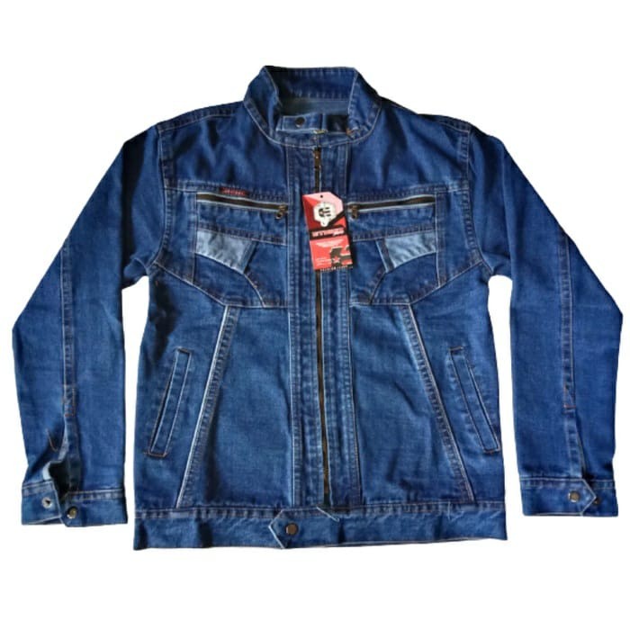 BEST SALE JAKET JEANS PRIA RESLETING JUMBO MURAH JAKET JEANS ZIPPER/SLETING JACKET DENIM PRIA