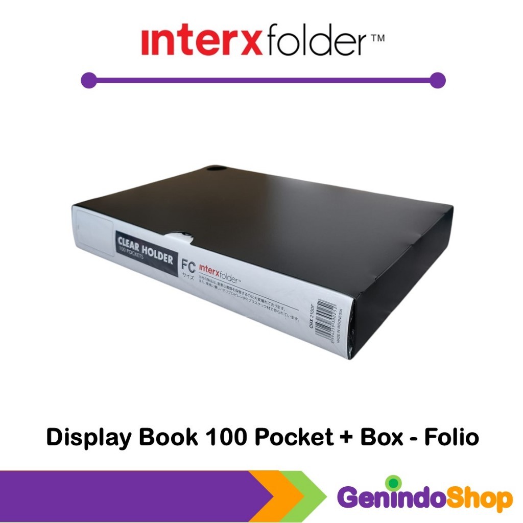 

Display Book F4 (Folio) 100 Lbr + Box / Clear Holder FC 100 with Box Interxfolder