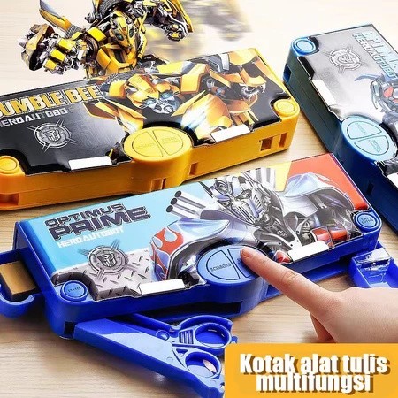 

Tempat Pensil Kotak Pensil Anak Magnet Sandi Pencil Case Tombol Multifungsi Tempat Pensil Dua Sisi Tahan Air