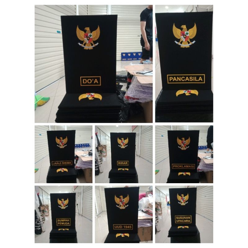 

Map upacara sekolah, kantor, map bludru sablon ready stock
