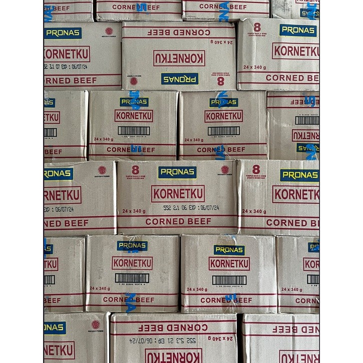 

KORNETKU KORNET DAGING SAPI CORNED BEEF PRONAS HALAL 340GR (ISI 24) - DUS
