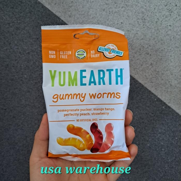 

YumEarth Gummy Bear / Worm 71 gr 198 gr snack pack permen Terlaris
