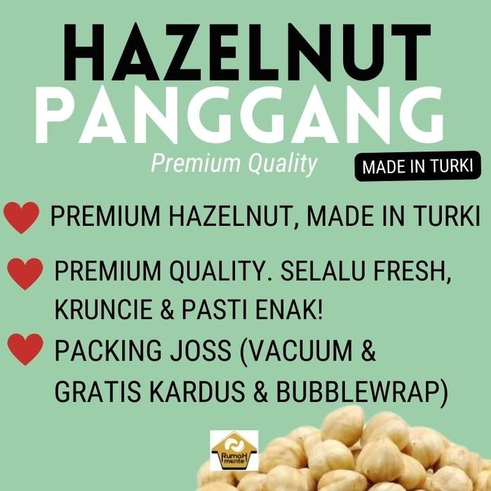 

HAZELNUT ROASTED 500GR KACANG HAZELNUT PANGGANG (READY TO EAT) Terlaris
