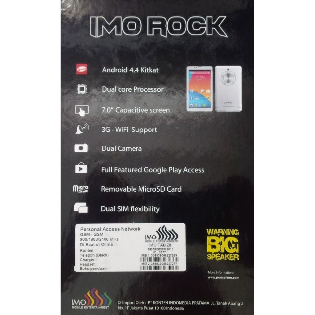 (Expert) Tablet IMO Z8 Rock New