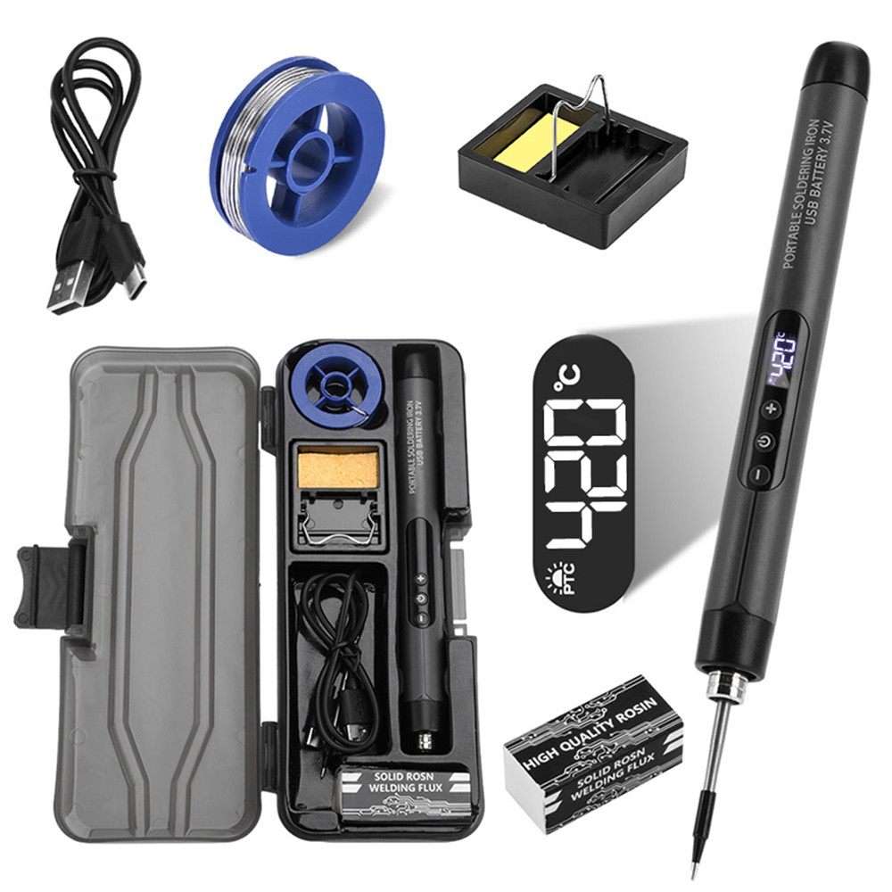 Portable Wireless Household Usb Soldering Iron Kit Type-C Interface 600Mah 260-420 3-Gear Adjustable