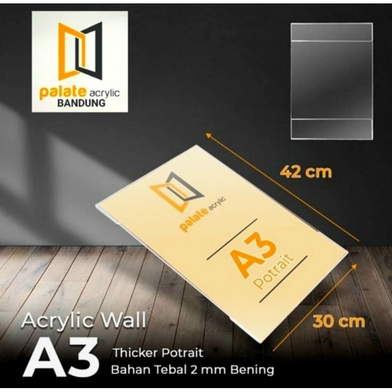 

[READY] ACRYLIC THICKER A3/ AKRILIK DINDING BROSUR/ ACRYLIC WALL A3