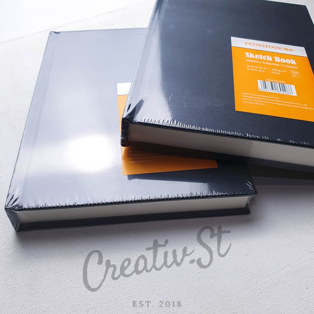 

[READY] Potentate Hardcover Black Sketchbook A5 110 Sheets 100 Gsm 21 Cm X 14.8 Cm Buku Sketsa Hitam
