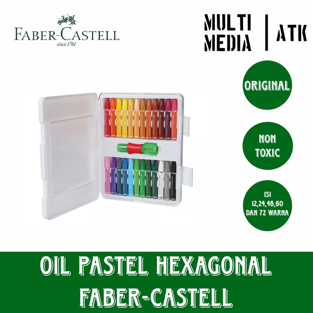 

[READY] FABER-CASTELL 48 HEXAGONAL OIL PASTEL / CRAYON KRAYON 48 WARNA
