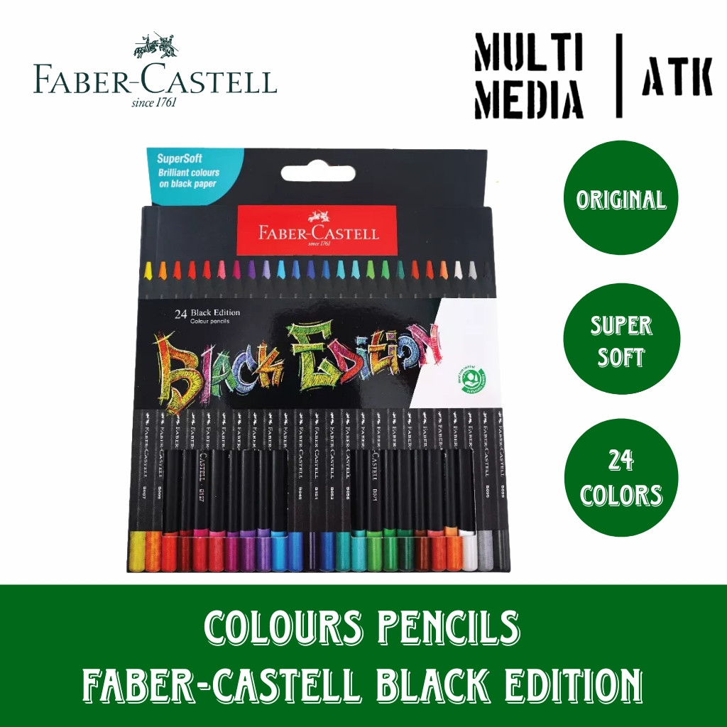 

[READY] FABER-CASTELL BLACK EDITION COLOUR PENCILS SERIES / PENSIL WARNA FABER CASTELL 12 / 24 /36