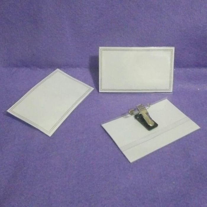 

JH8 [PACK] Name Tag Multi / Tanda Peserta Peniti Plastik MURAH