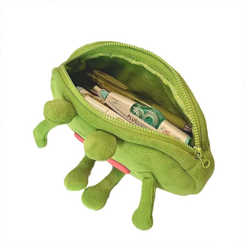

JH8 CATKingReadyTas pensil mewah katak tas pensil lucu tas pensil penyimpanan tas pensil baru