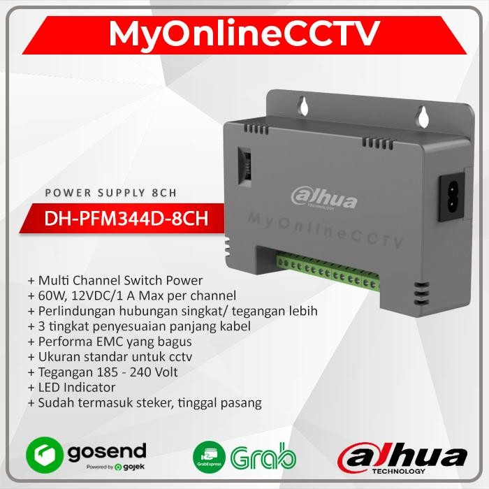 

Terlaris Dh-Pfm344D-8Ch-En Dahua Adaptor Cctv Power Supply 12V 8Ch