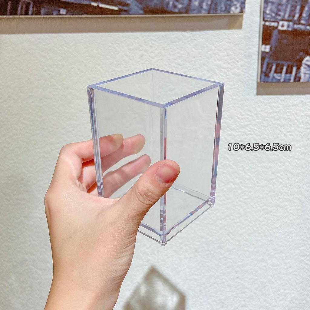 

JH8 [MILOLI] Tempat Pensil Acrylic Tabung Pensil Transparan Aesthetic Korean Pen Holder - F0077